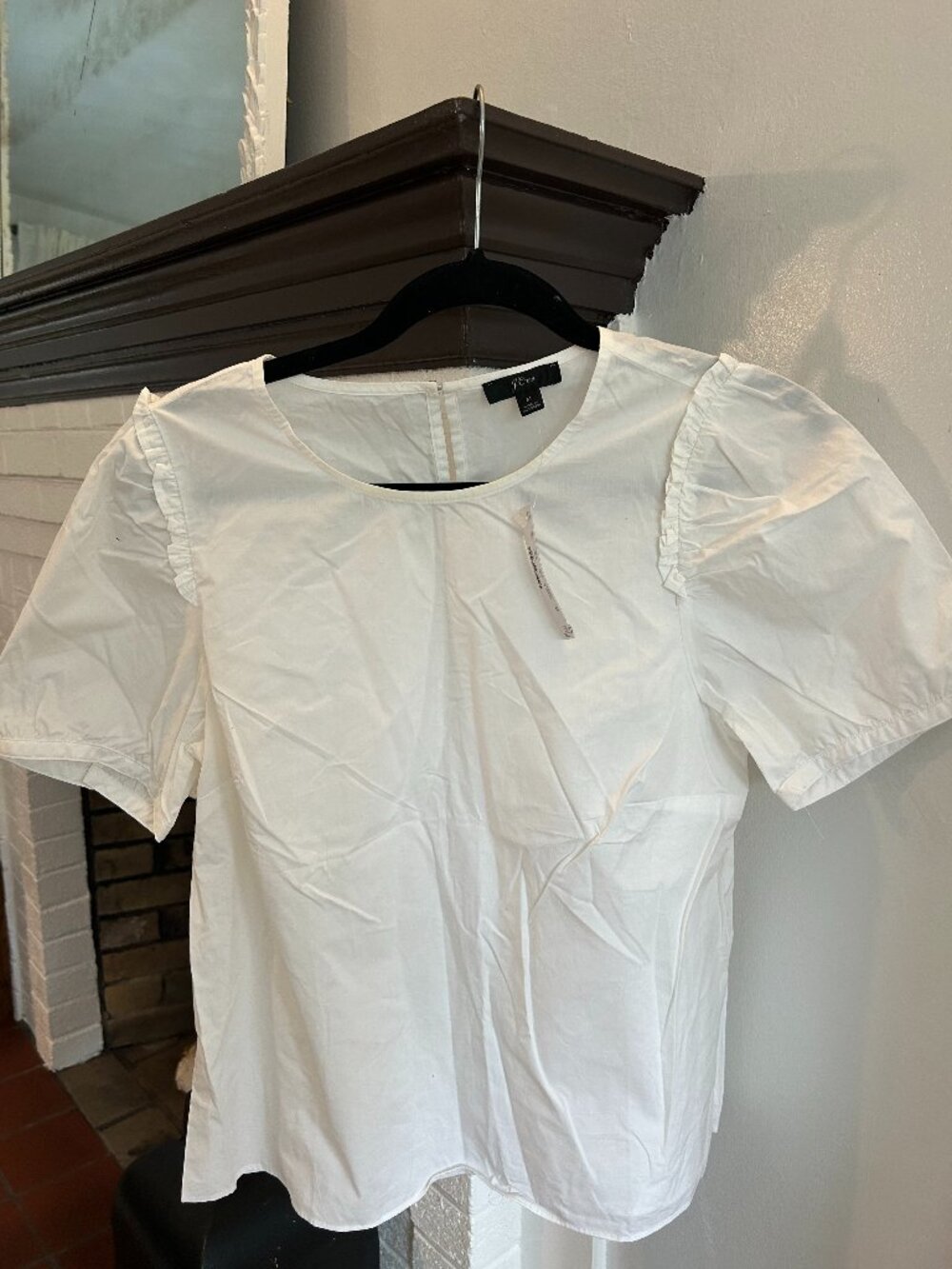 J. Crew Short Sleeve White Shirt Size M NEW